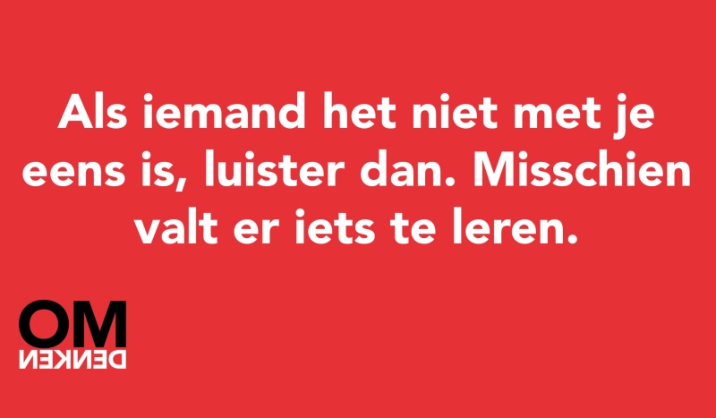 Tegel van  - Als iemand het niet met je eens is