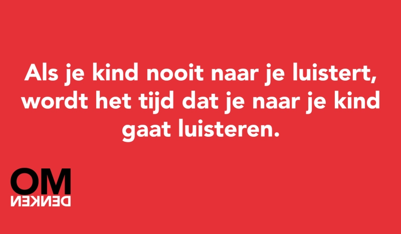 Tegel van - Als je kind nooit naar je luistert