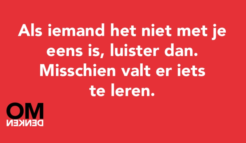 Tegel van - Als iemand het niet met je eens is