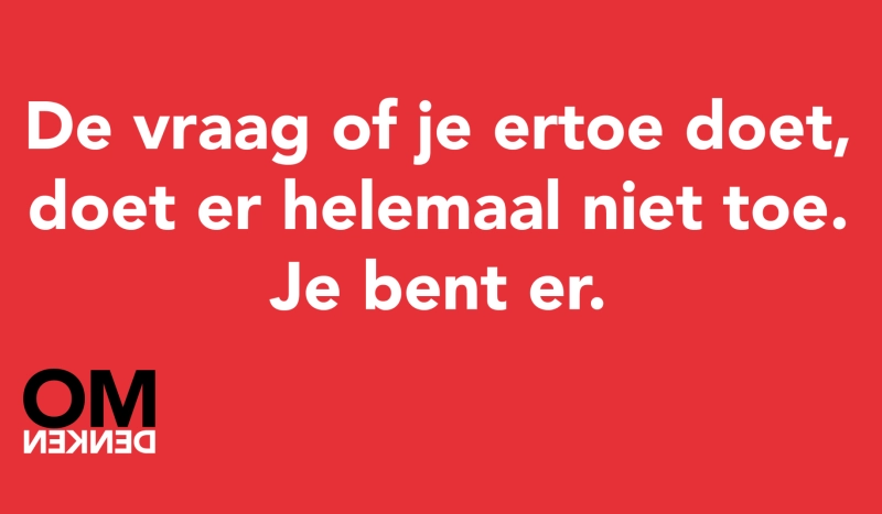 Tegel van - De vraag of je ertoe doet