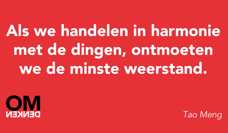 Tegel van Tao Meng - Als we handelen in harmonie met de dingen