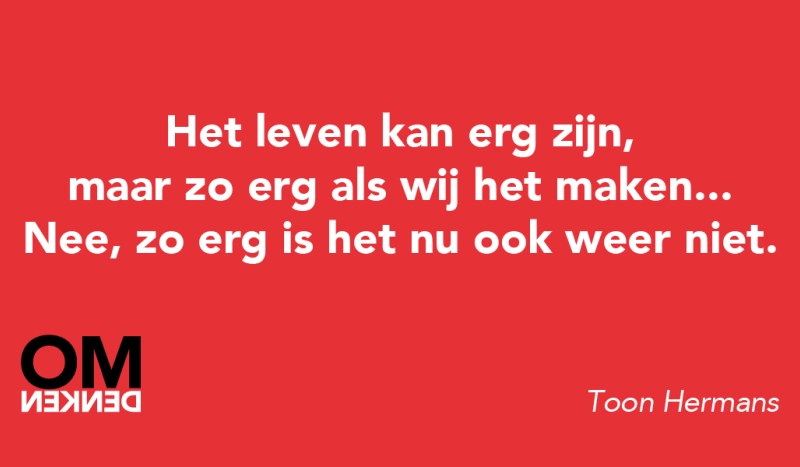 Tegel van Toon Hermans - Het leven kan erg zijn