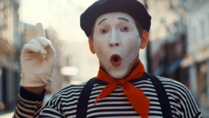 Mimespelers in het verkeer